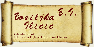 Bosiljka Iličić vizit kartica